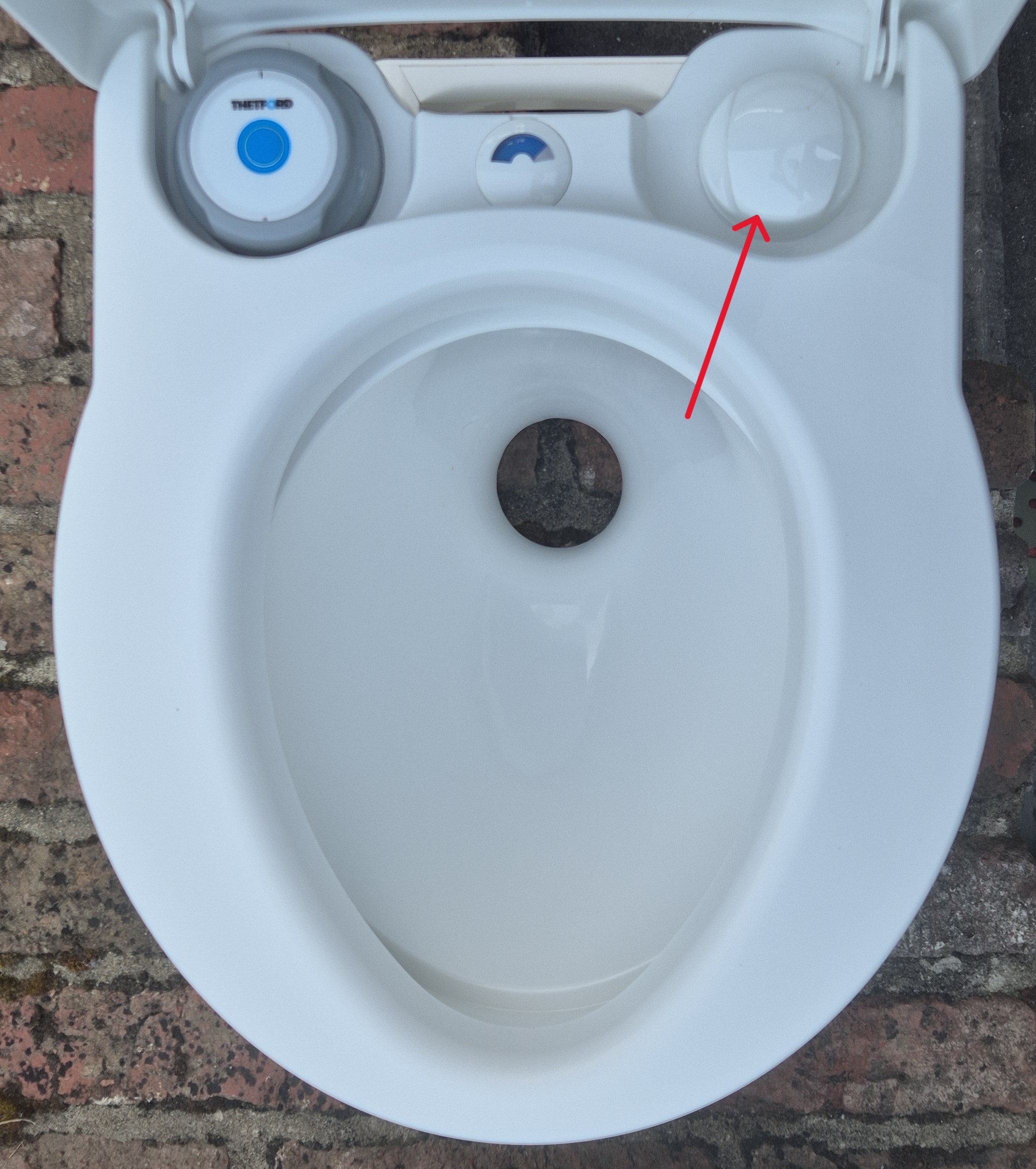 Toilette Einfüllöffnung Frischwasser